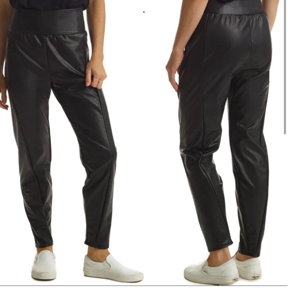 Commando Faux Leather Tapered Pant Black Size Small